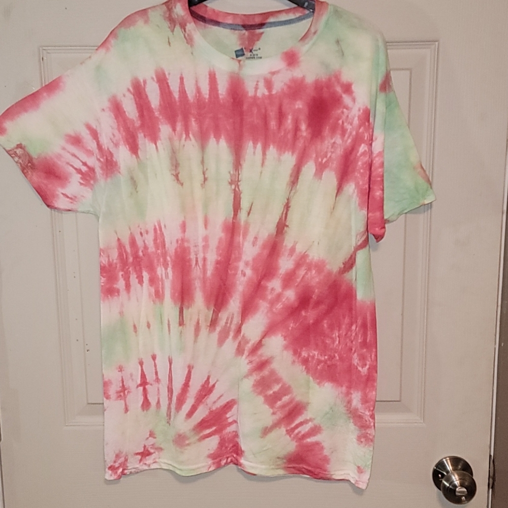 Custom hand tie dyed unisex shirt,  new